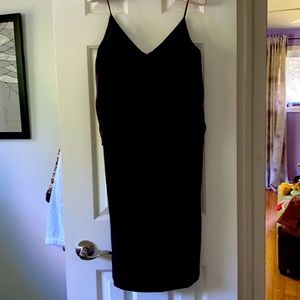 Banana republic Black silk slip dress.